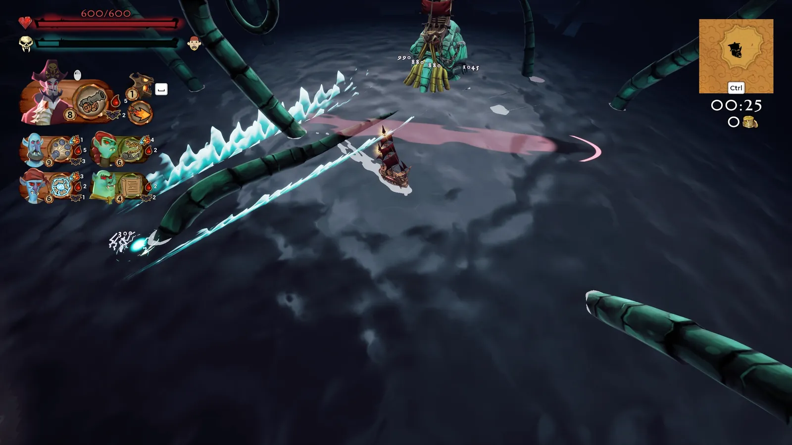 Outsail the Sun gameplay: open-sea horde survival